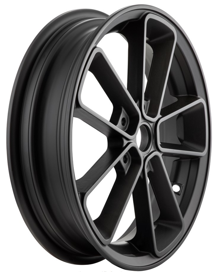 Rim front/rear 13" for Vespa GTS/GTS Super/GTV/GT 60/GT/GT L 125-300cc, black matt