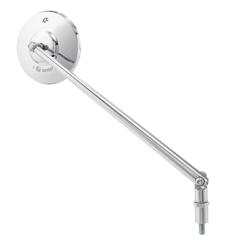 Standard mirror for Vespa, right-hand thread, chrome