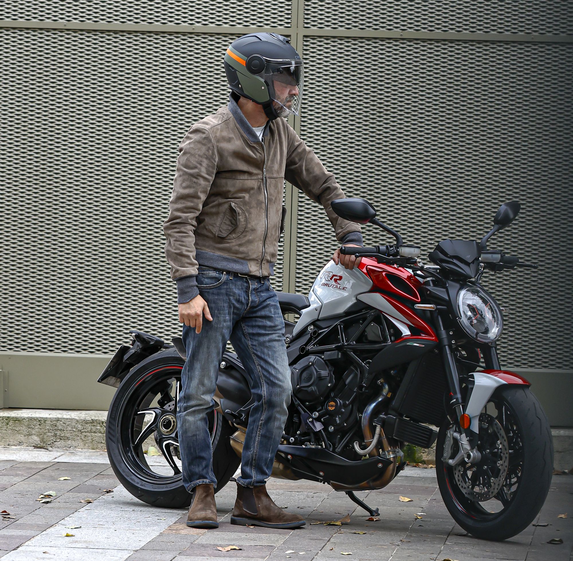 Caberg helmet Soho Zephyr matt-black/green-orange