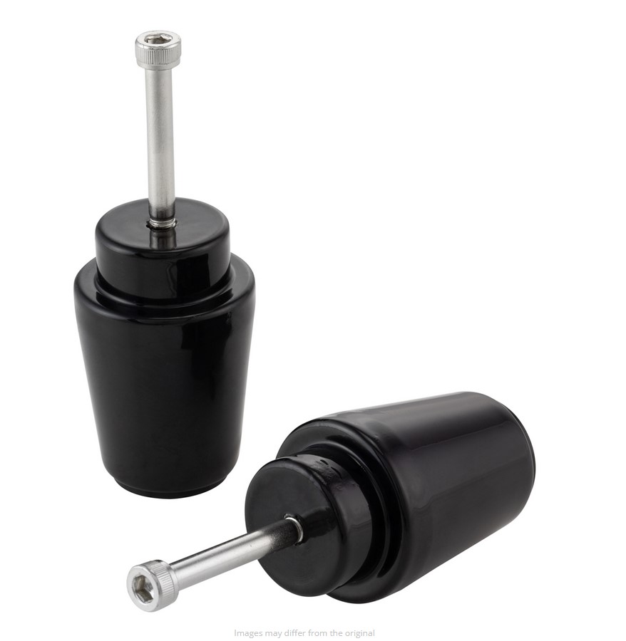 Handlebar end weights ZELIONI for Vespa, pair, black glossy
