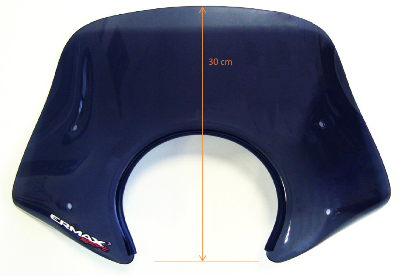 Windshield ERMAX Piccolo H 300 mm for Vespa Primavera 50-150cc 2T/4T, tinted/light black