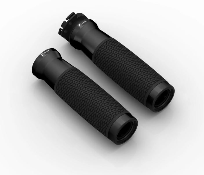 Grips RIZOMA Urlo RS Ø 22/24 mm L 128 mm for Vespa GTS/GTS Super/GTV, black anodized