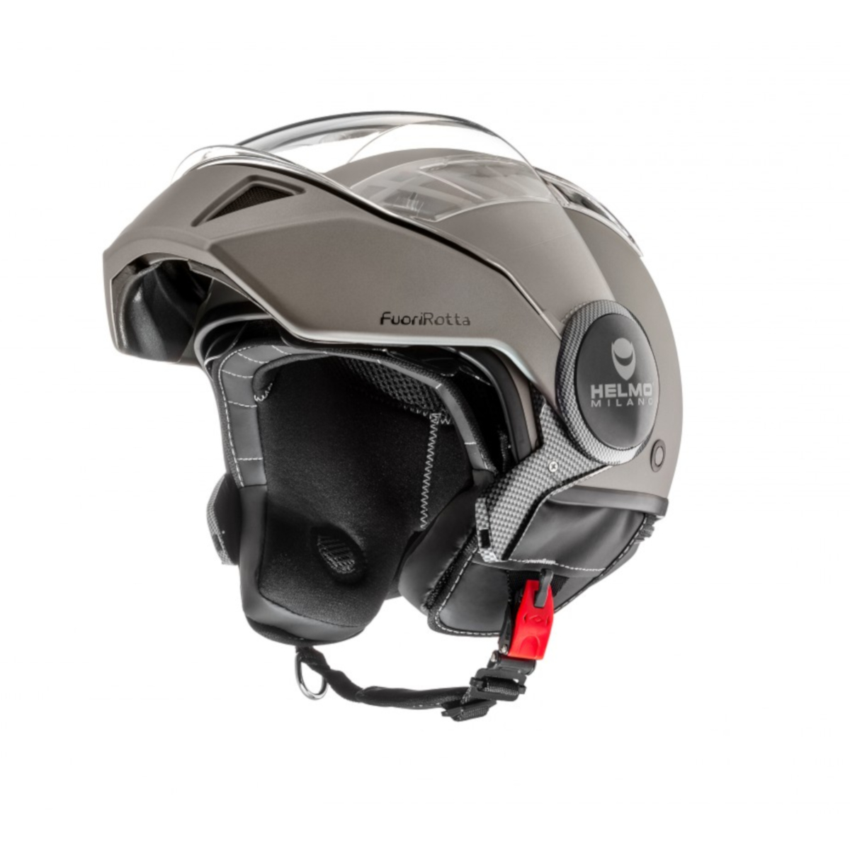 Helmo Milano Full jet helmet, FuoriRotta, anthracite, matt