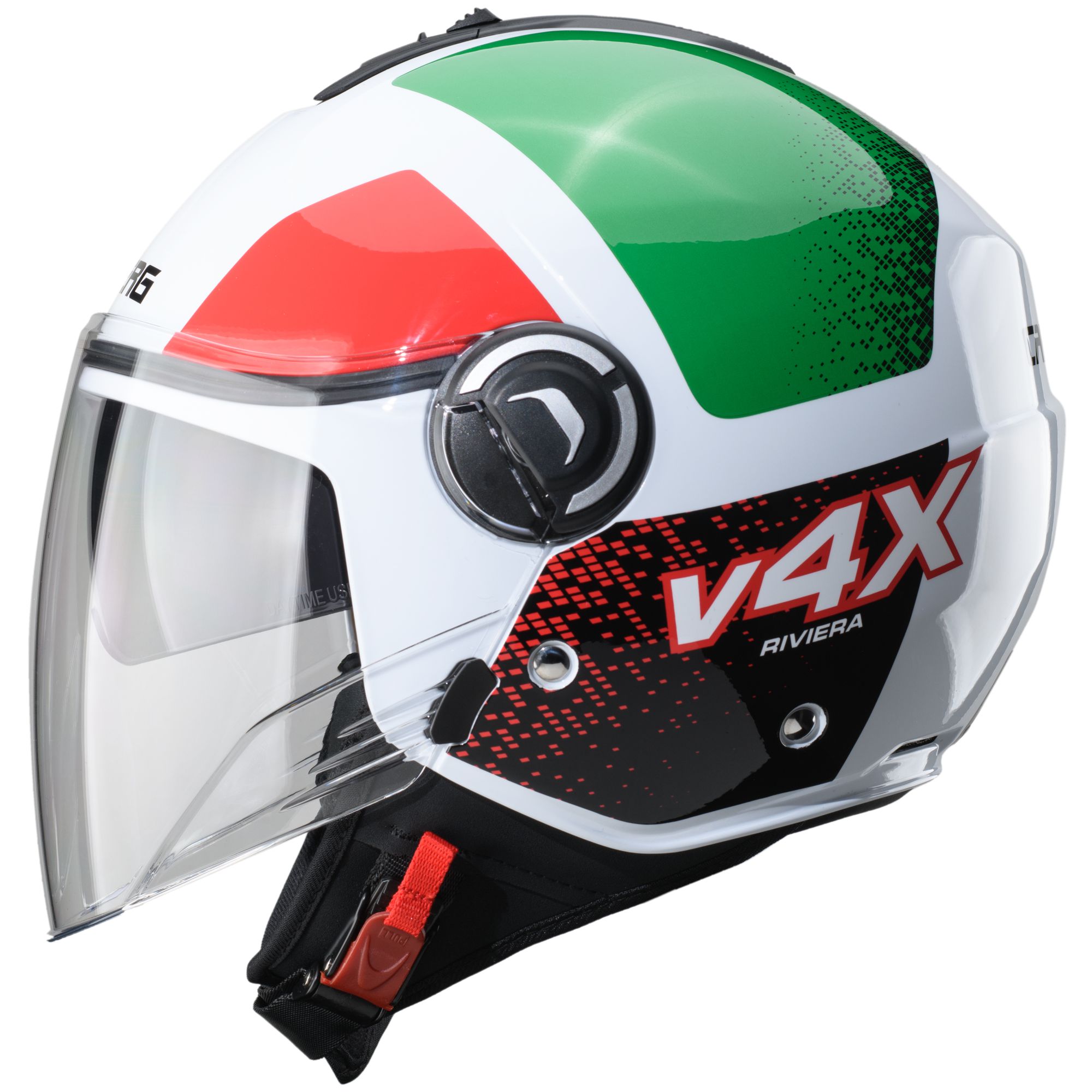 Caberg helmet Riviera V4 X Alpha Italia white/red-green