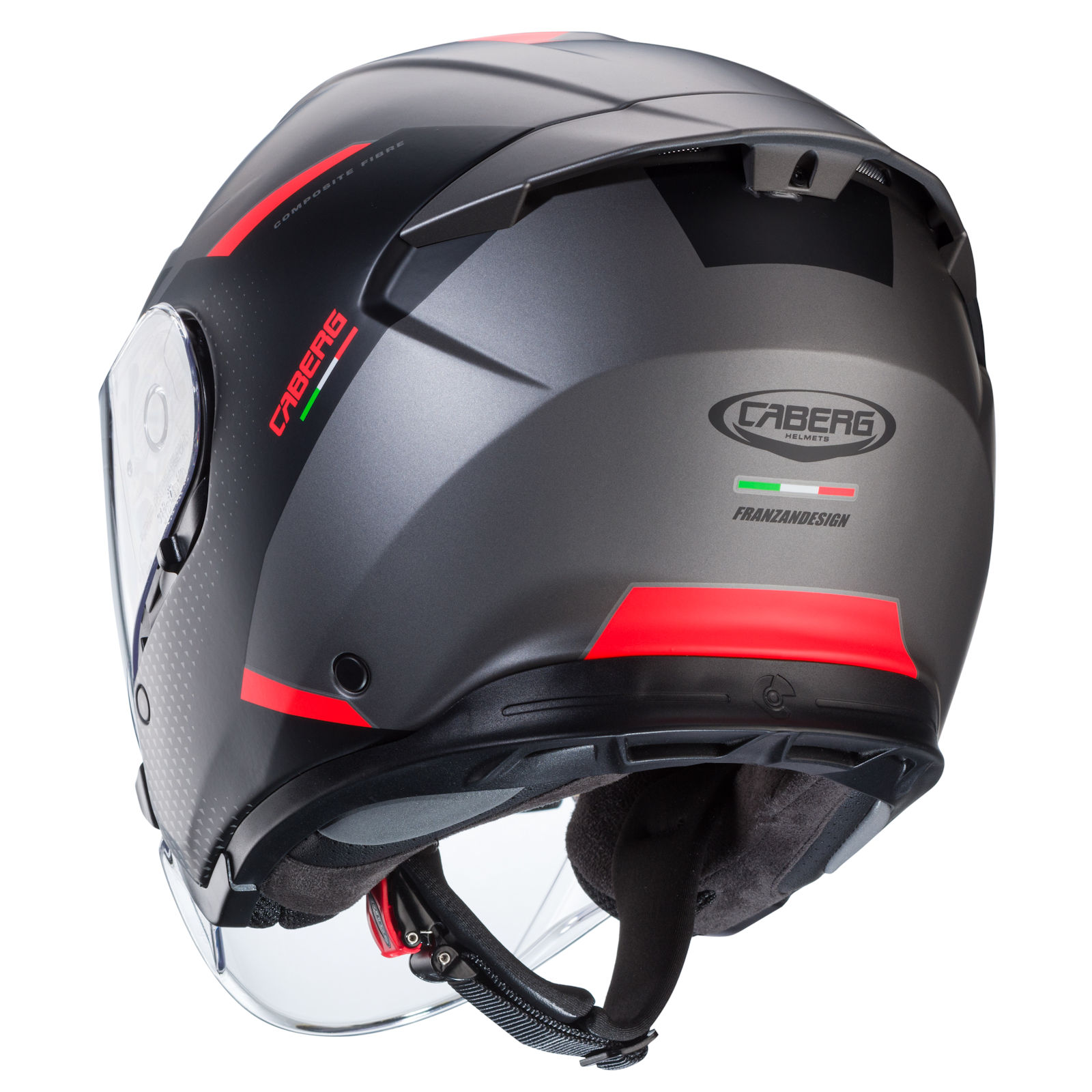 Caberg helmet Flyon II Boss matt-grey/red-black