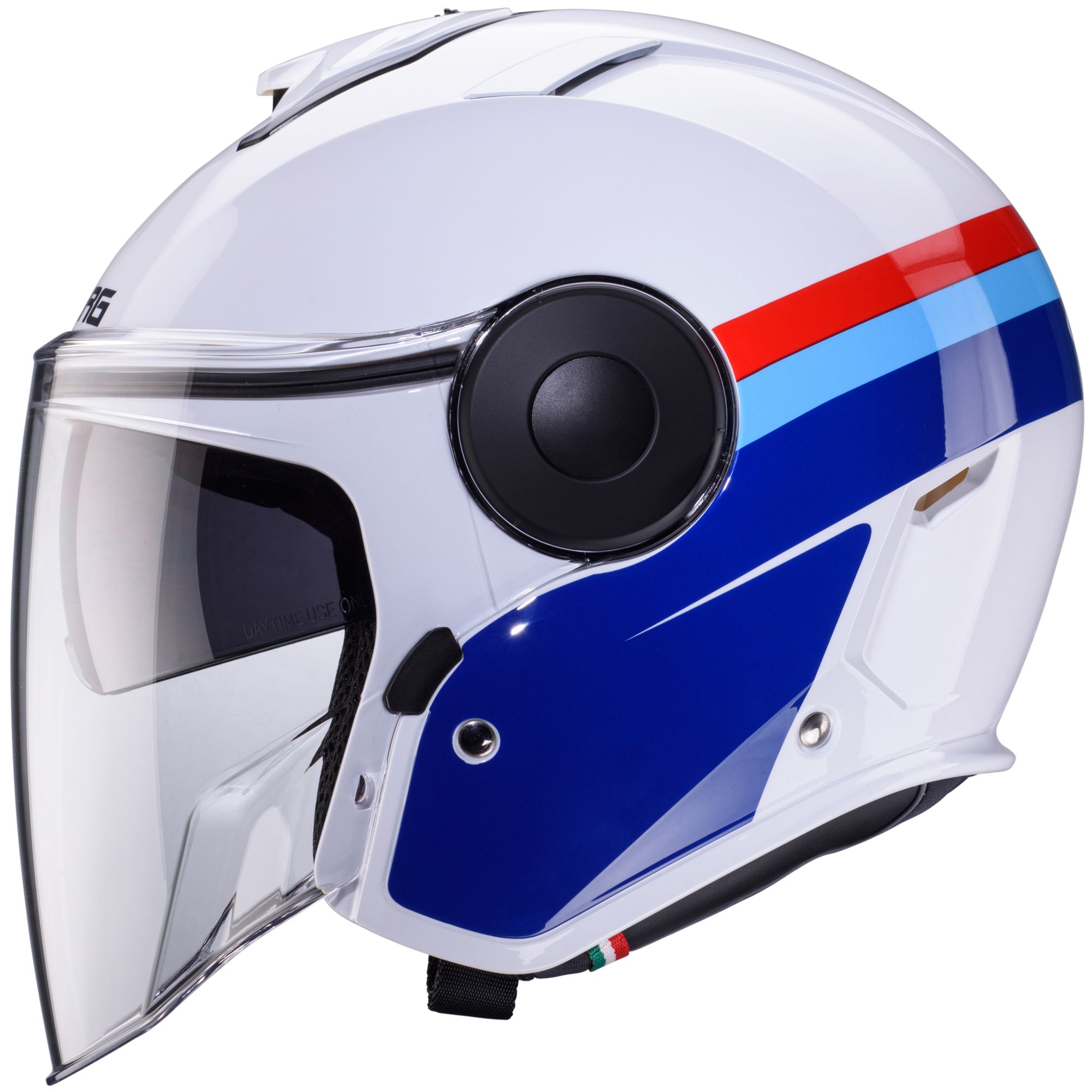 Caberg helmet Soho Zephyr white/blue-red