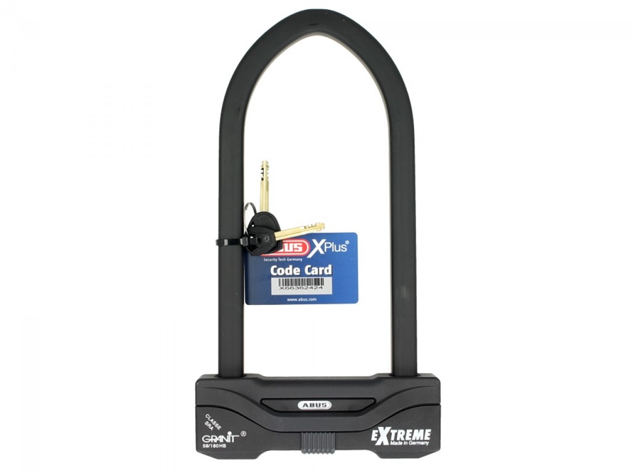 ABUS U-lock 260x111 Granit Extreme Plus 59 for Motorcycle, Scooter & Vespa