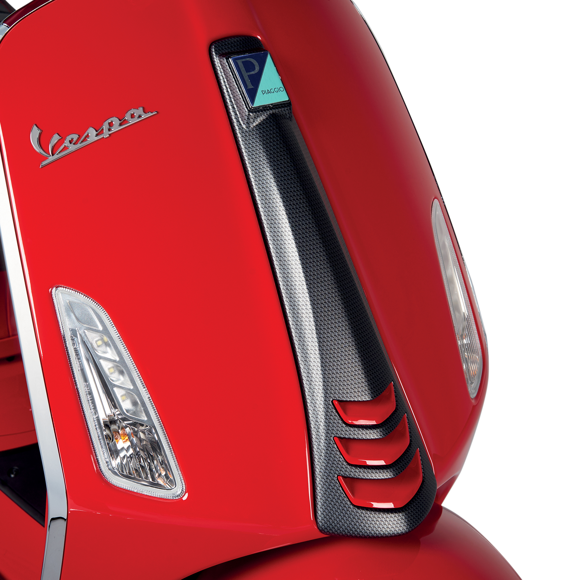 Cover front shield (cascade) in carbon look for Vespa Sprint