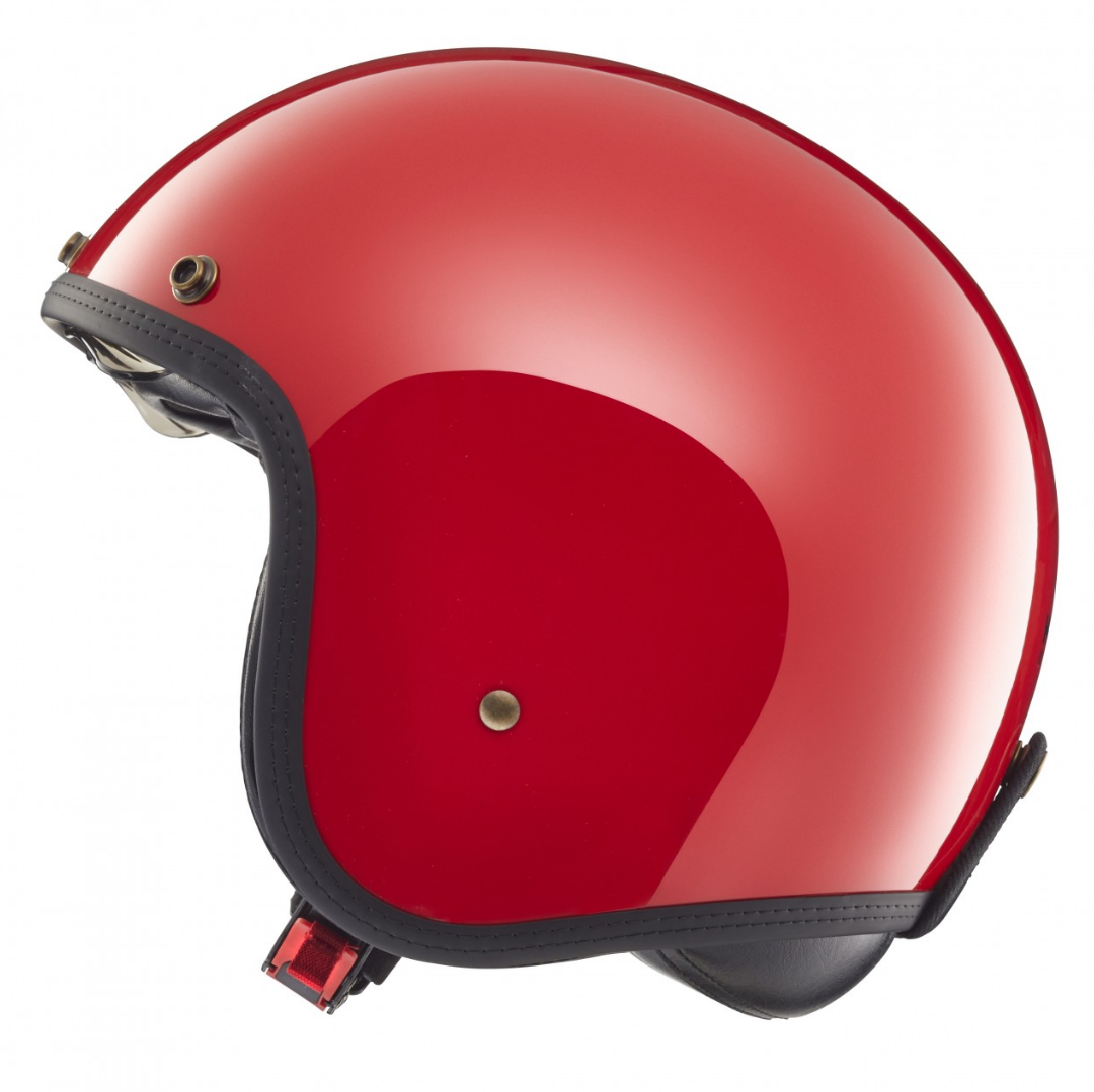 Helmo Milano jet helmet, Audace, red