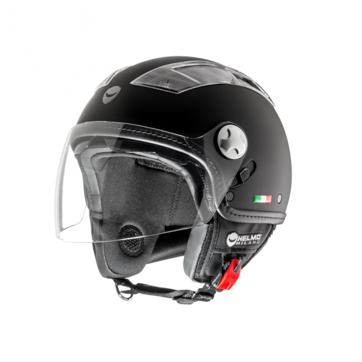 Helmo Milano Demi Jet, Turbine, black, matt