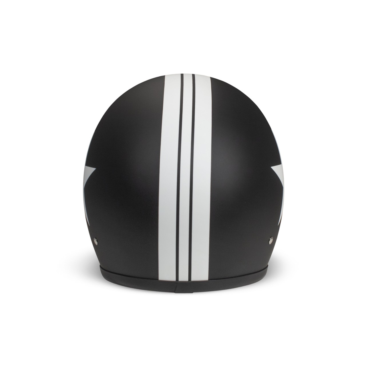 DMD jet helmet Retro, black, matt, Star Black, fiberglass, ECE 22.06