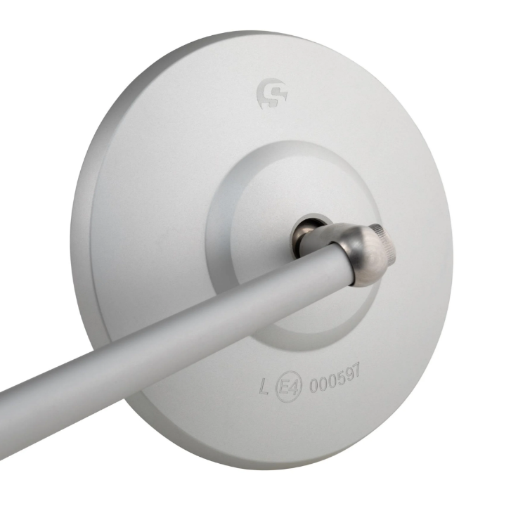 Standard mirror for Vespa, left-hand thread, silver matt