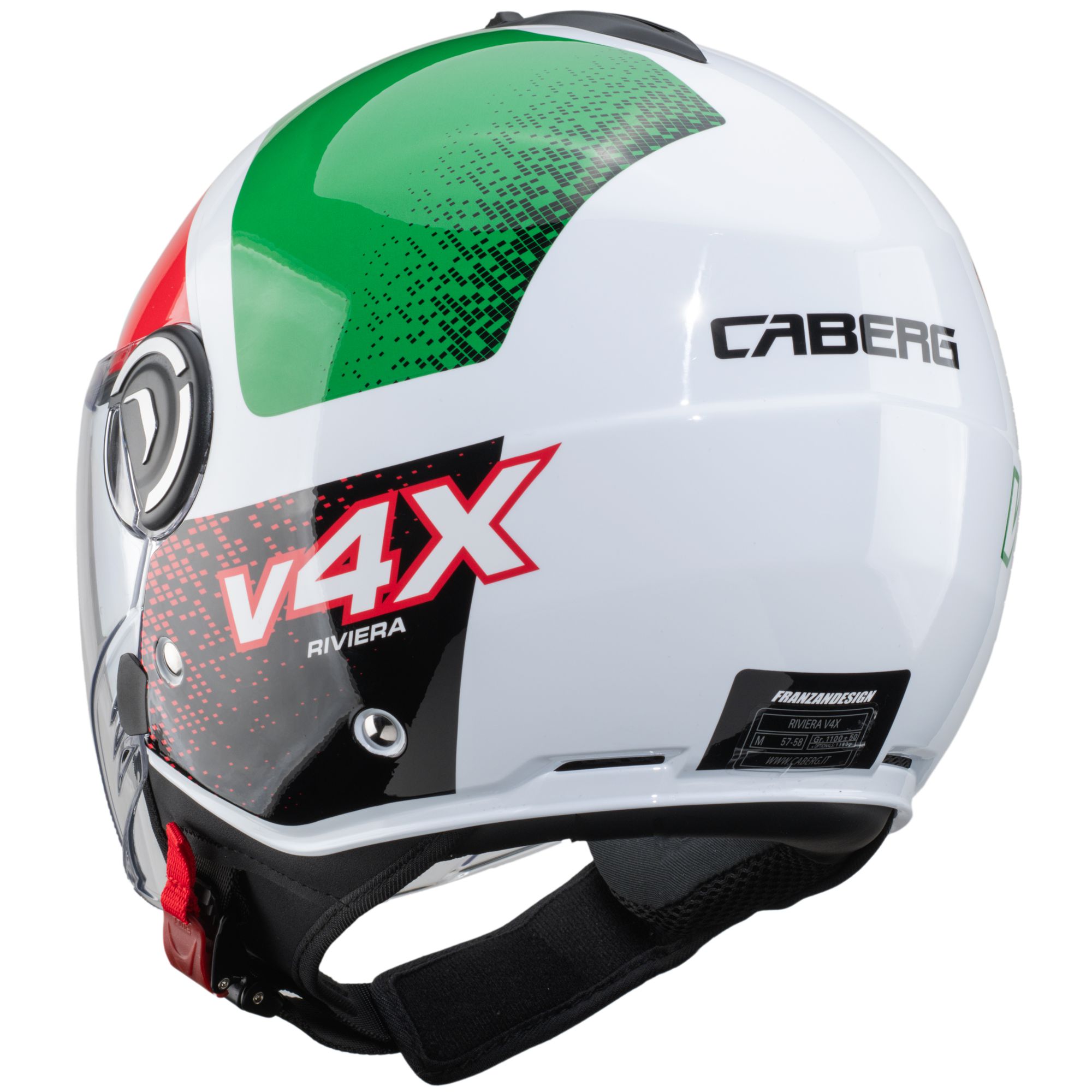 Caberg helmet Riviera V4 X Alpha Italia white/red-green