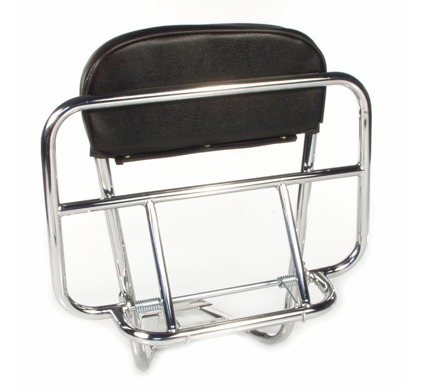 Rear luggage rack for Vespa PX 80-200cc, foldable, chrome