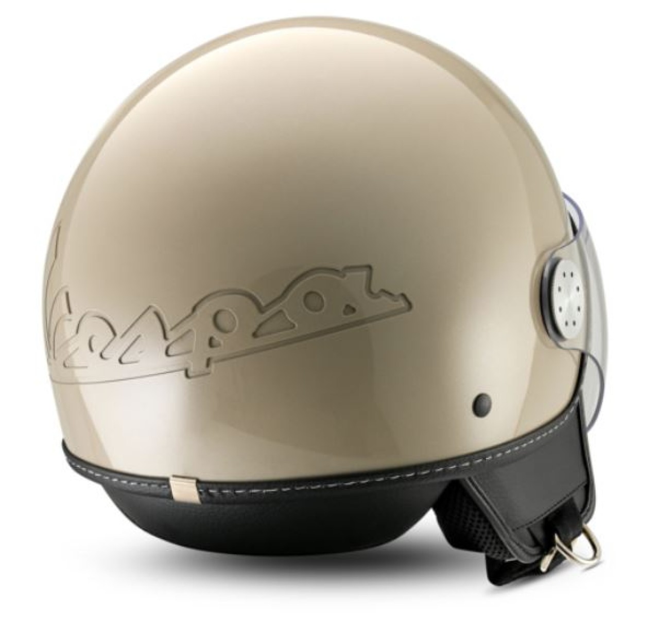 Vespa Open-Face Helmet, Vespa Long-Visor, Glossy Beige (Q01)