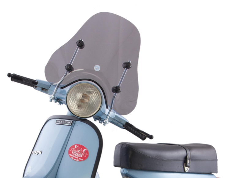 Flyscreen CUPPINI for Vespa PX 80-200cc, tinted