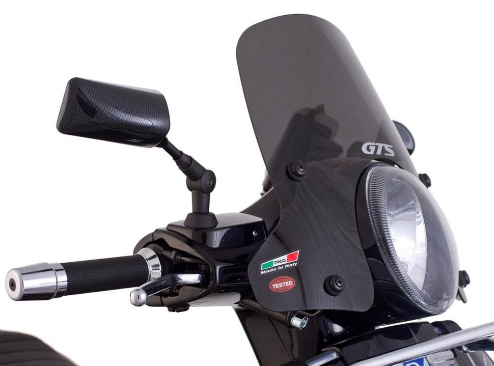 Half-height windshield for Vespa GTS/GTS Super/GT/GT L 125-300cc, tinted