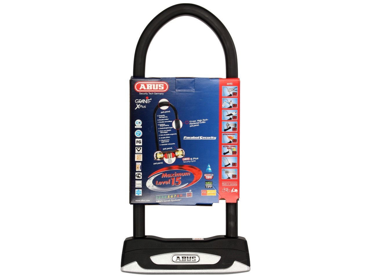 ABUS U-lock 300x108 Granit X-Plus 54 for motorcycle, scooter & Vespa