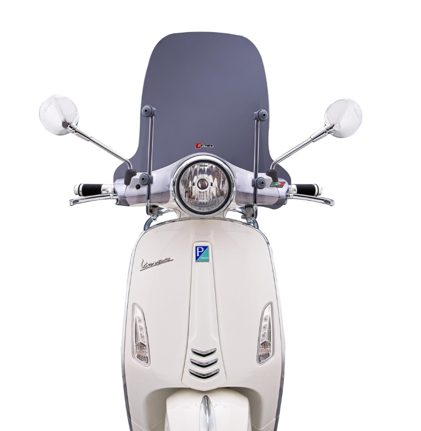 Windshield FACO half high for Vespa Primavera /Elettrica 50-125cc 2T/4T ('14-), tinted