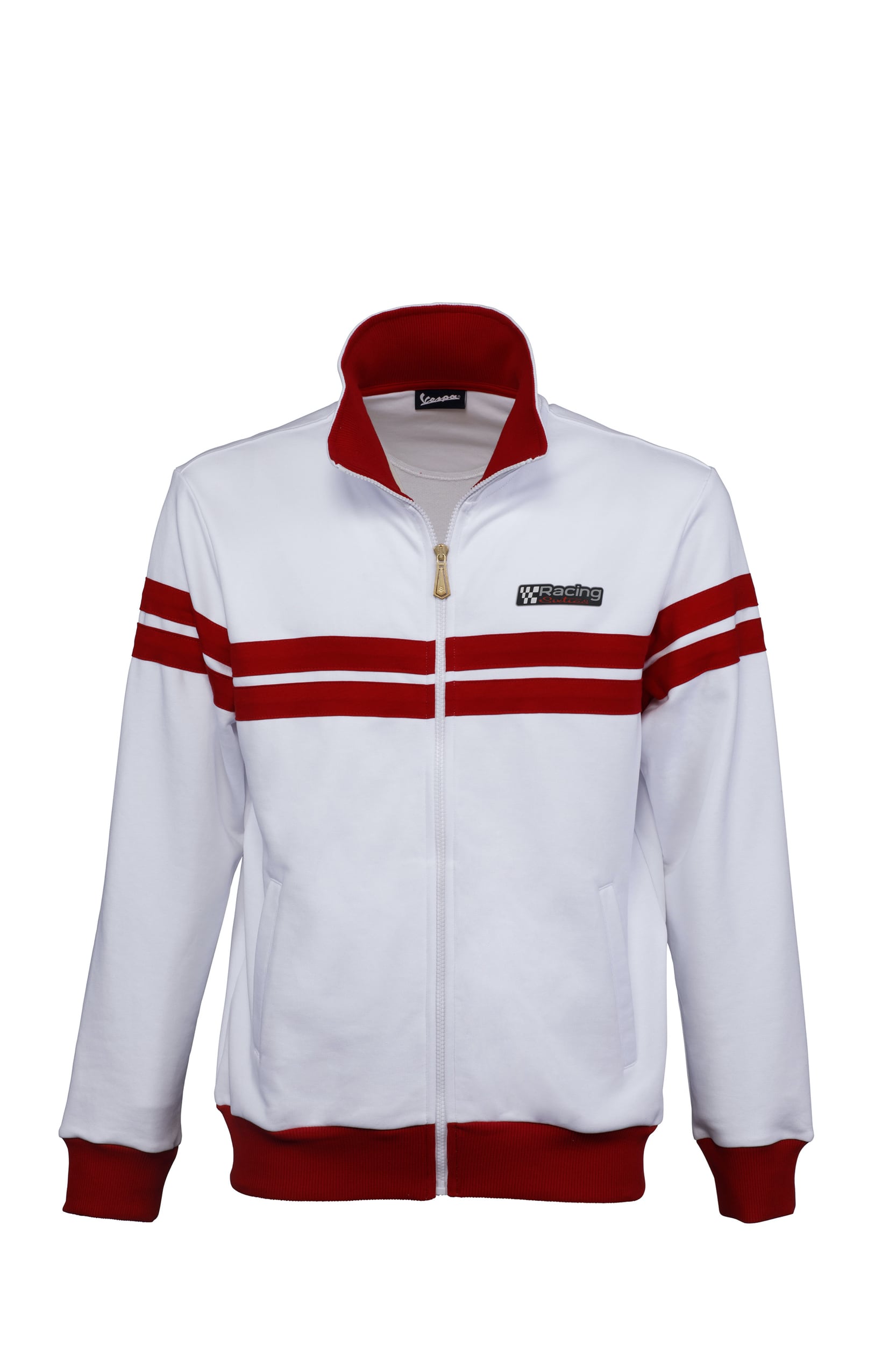 Vespa Sweatshirt Jacket Racing Sixties white / red