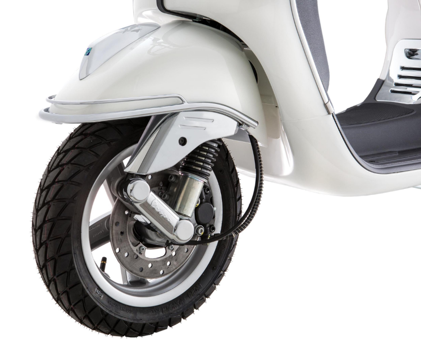 Front bumper fender for Vespa LX/LXV 50-150cc, chrome