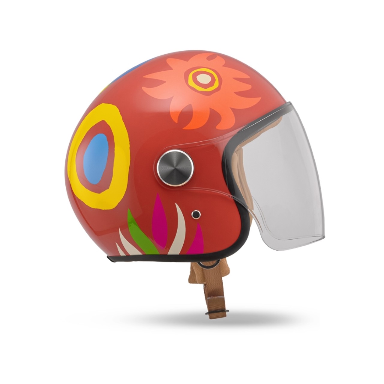 Vespa Assouline 80th Anniversary Jet Helmet, Glossy Red