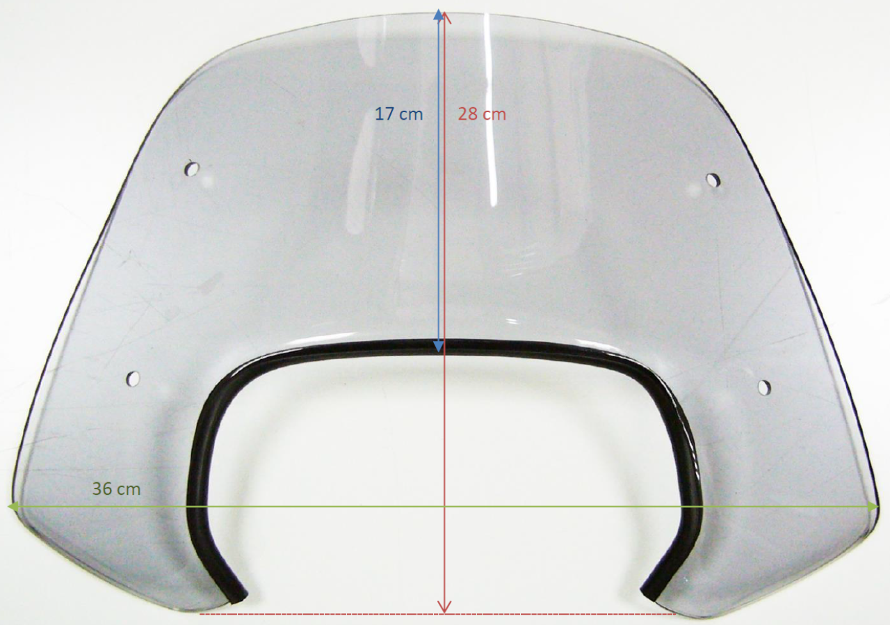 Windshield ERMAX Piccolo H 300 mm for Vespa Sprint 50-150cc 2T/4T, clear
