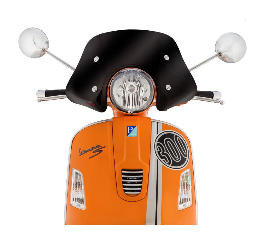 Flyscreen ERMAX Piccolo for Vespa GTS/GTS Super/GT/GT L (-'22), black tinted