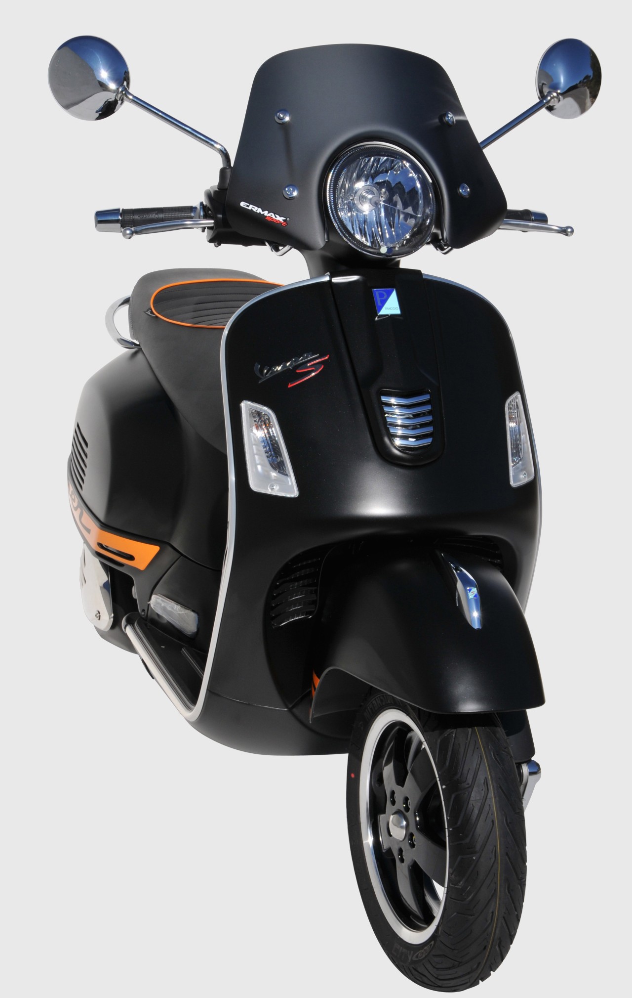 Windshield ERMAX Piccolo H 300 mm for Vespa GTS/GTS Super/GT L (-22), matt black