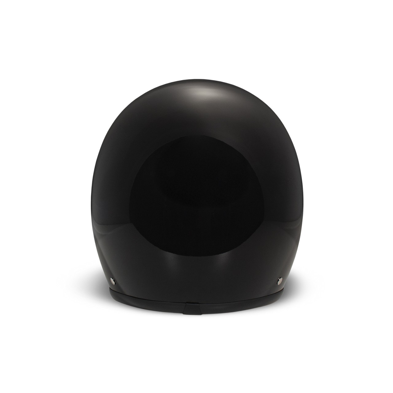 DMD jet helmet retro, black, glossy, solid black, fiberglass, ECE 22.06