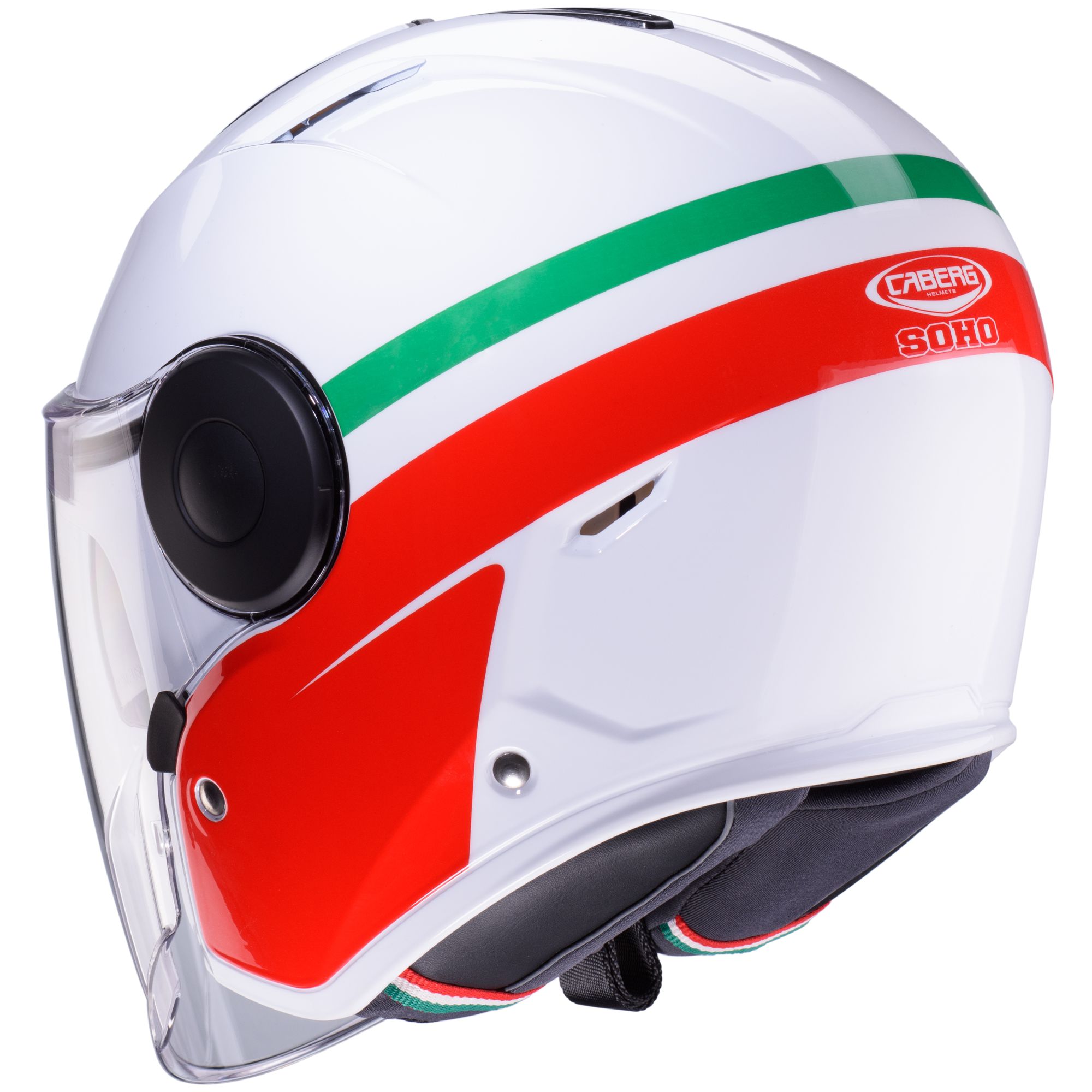 Caberg helmet Soho Zephyr Italia white/green-red