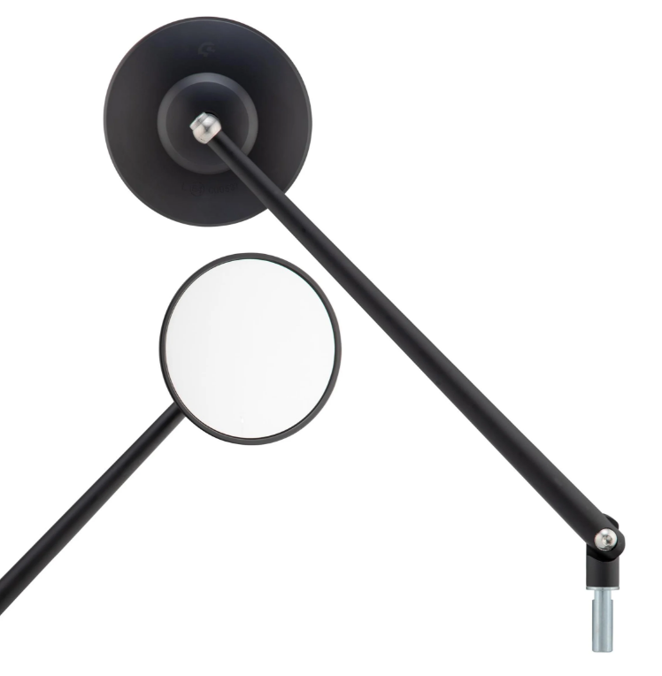 Standard mirror for Vespa, right-hand thread, black matt
