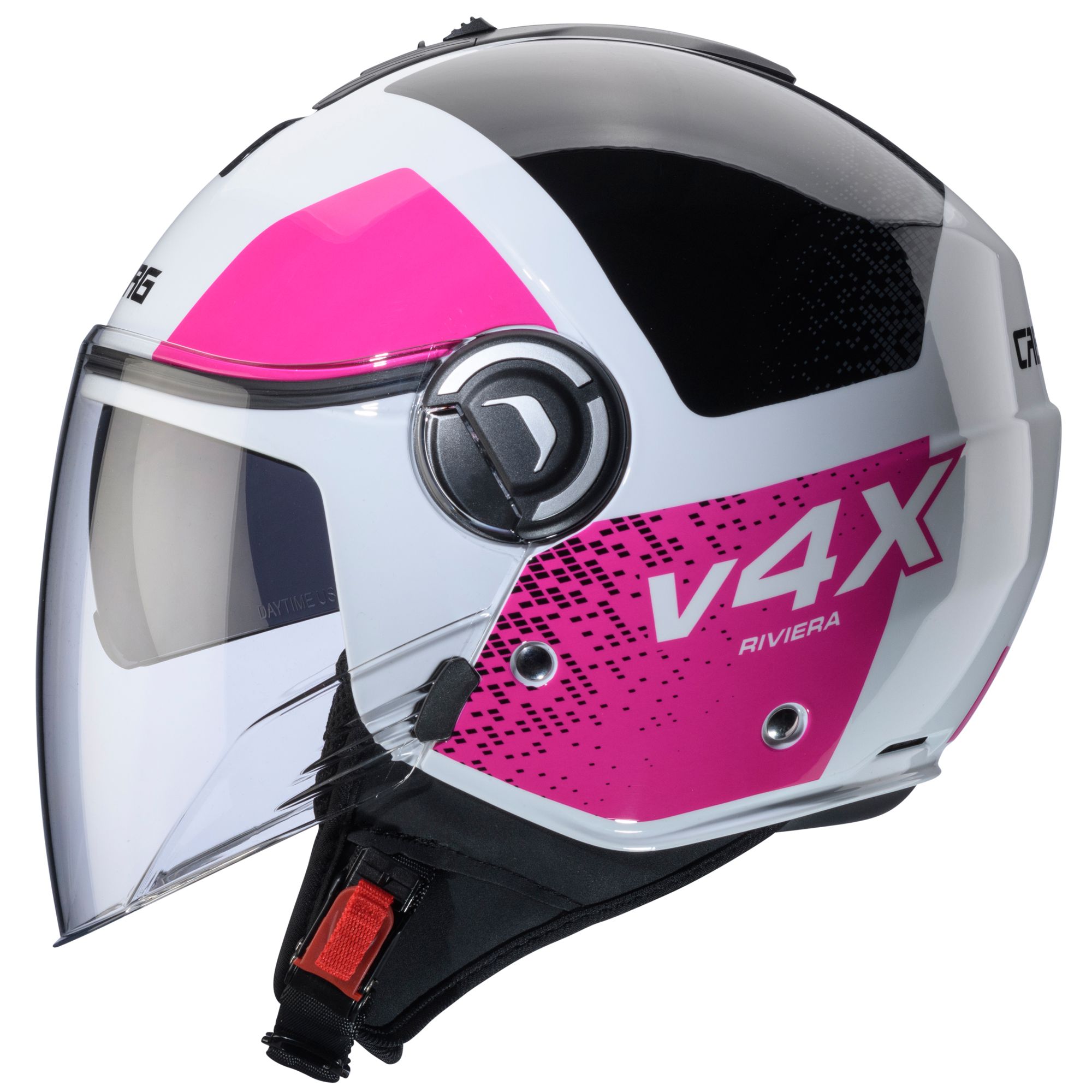 Caberg helmet Riviera V4 X Alpha white/black-fuchsia