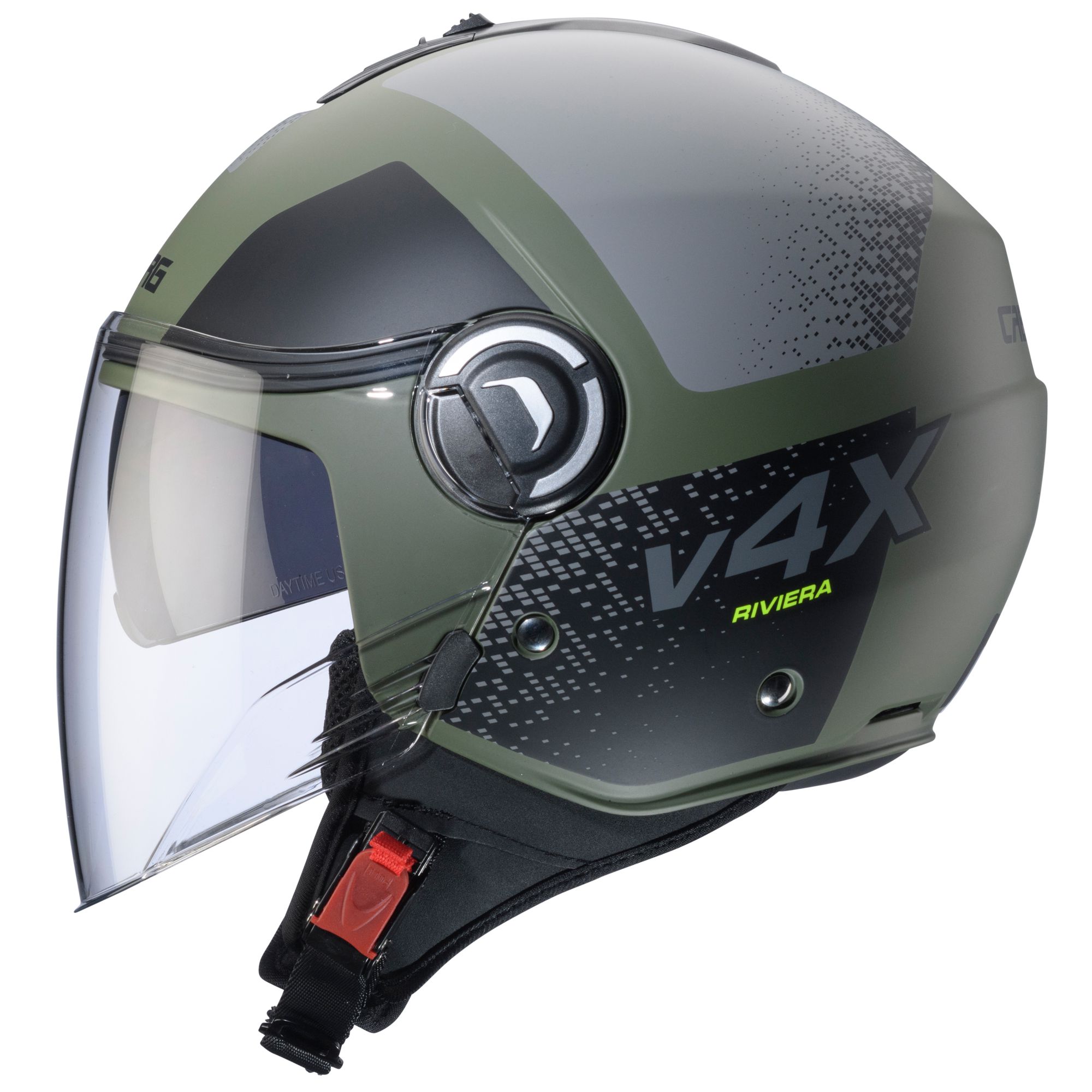 Caberg helmet Riviera V4 X Alpha matt-green/black-grey