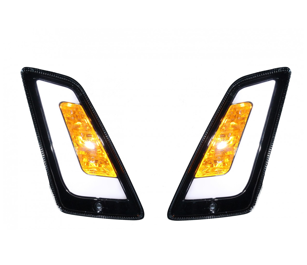 LED turn signal set front, tinted for Vespa GT, GTL, GTV, GTS 125-300 (2014-2018)