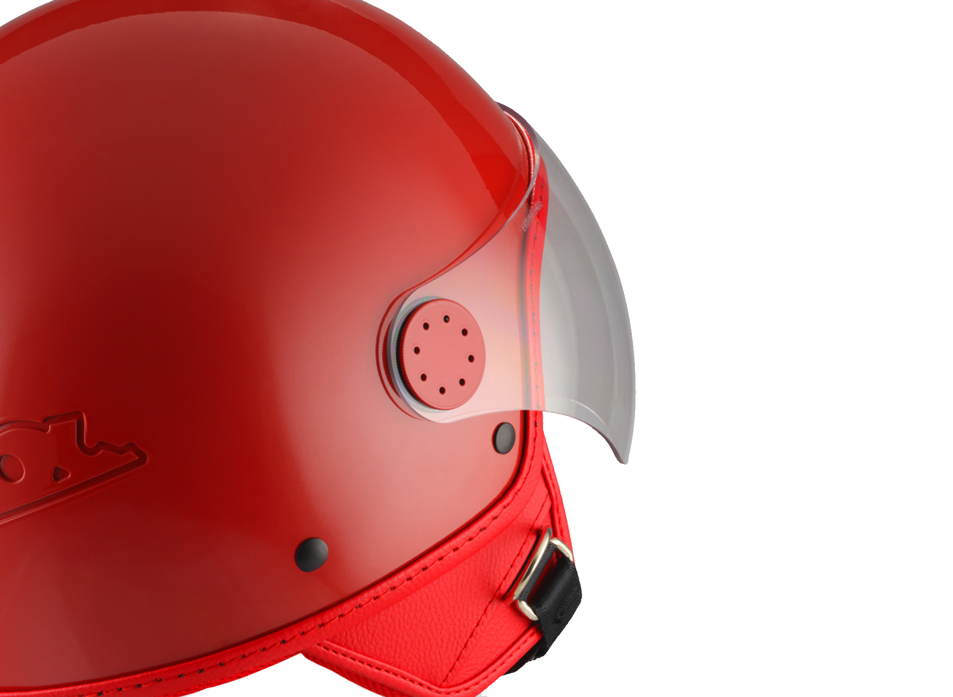Vespa jet helmet Visor 4.0 red