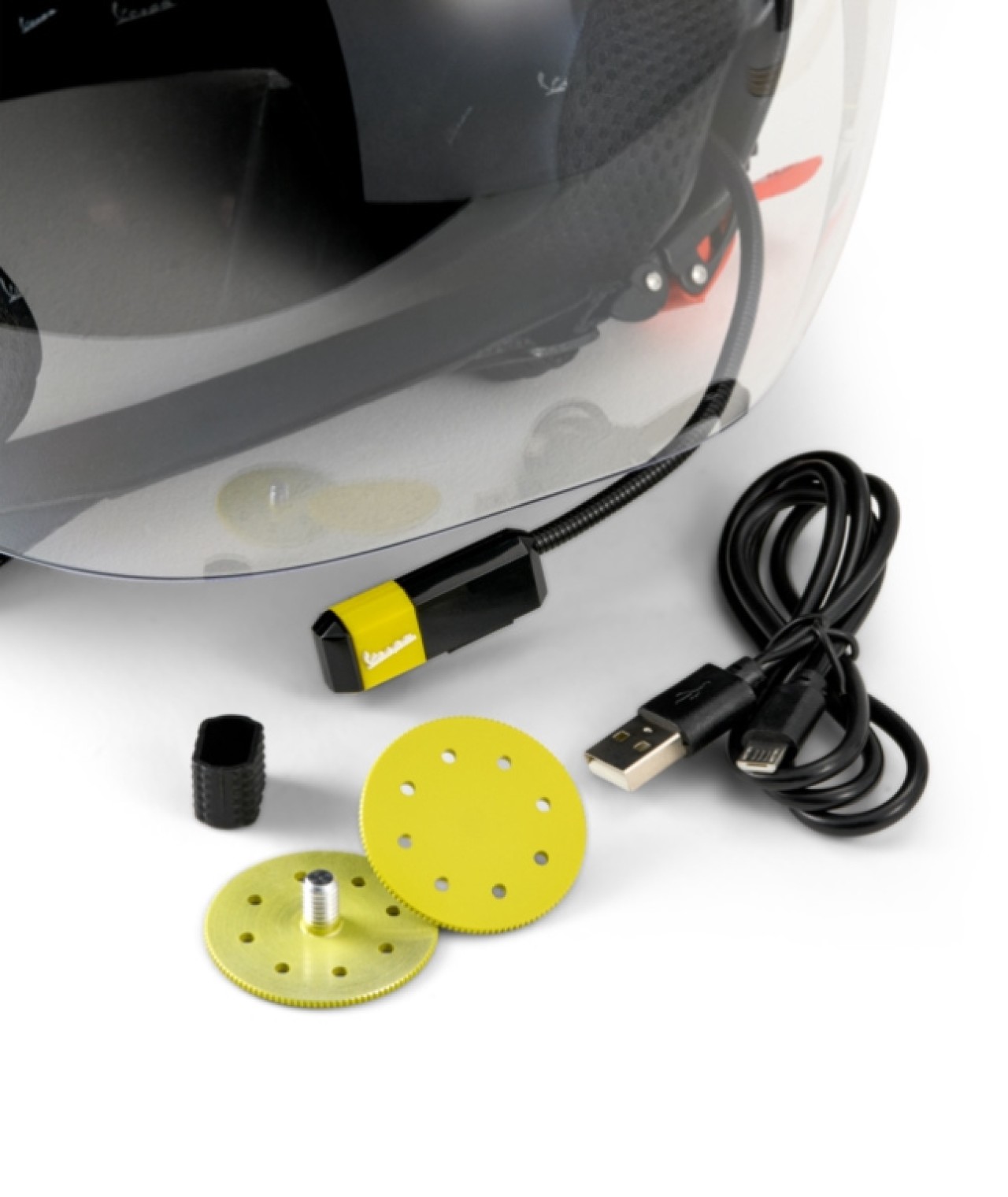 Vespa Jet Helmet Visor 4.0 Grigio Entusiasta Matt - Bluetooth