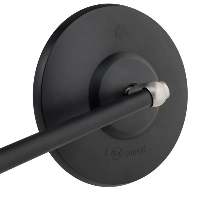 Standard mirror for Vespa, left-hand thread, black matt