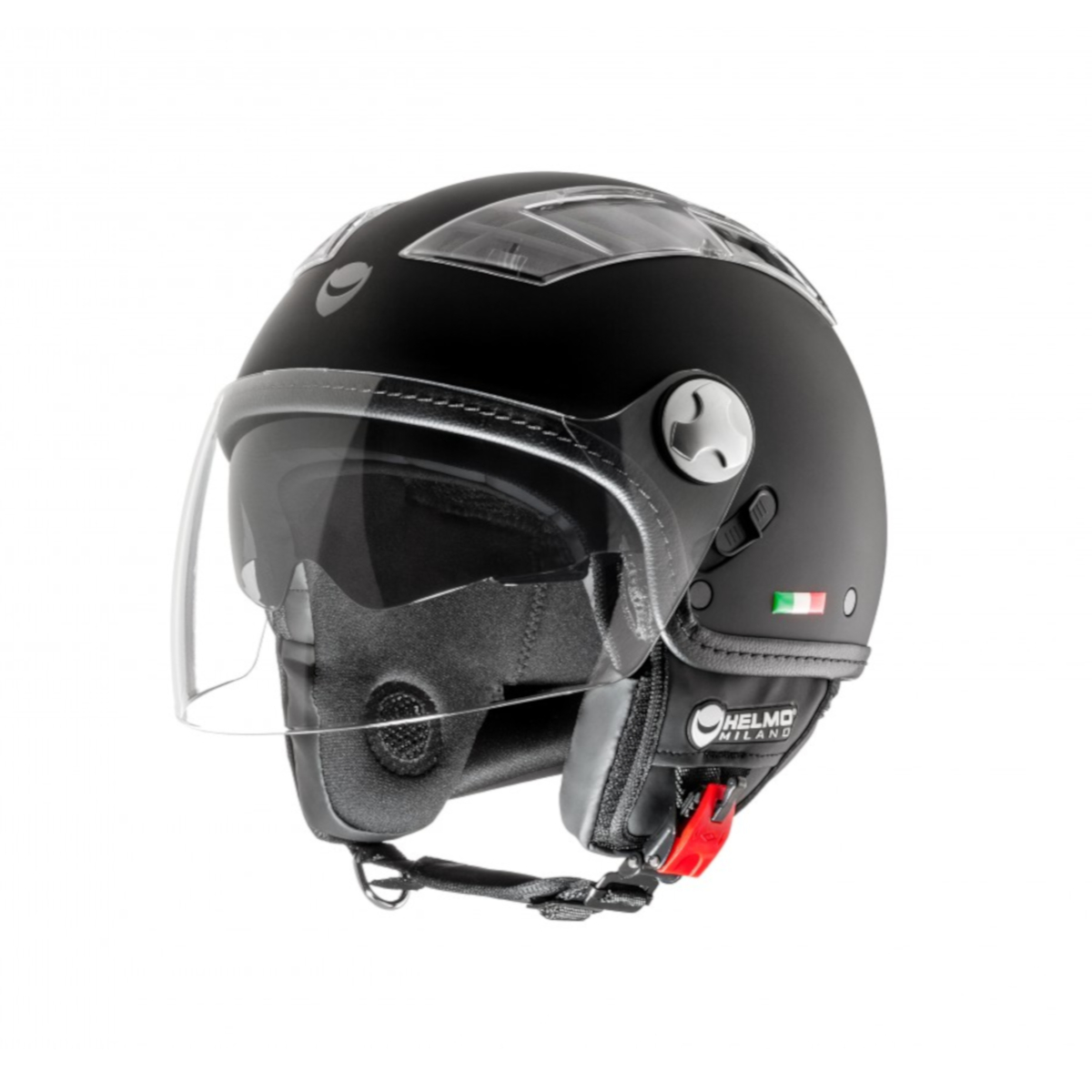 Helmo Milano Demi Jet, Turbine, black, matt