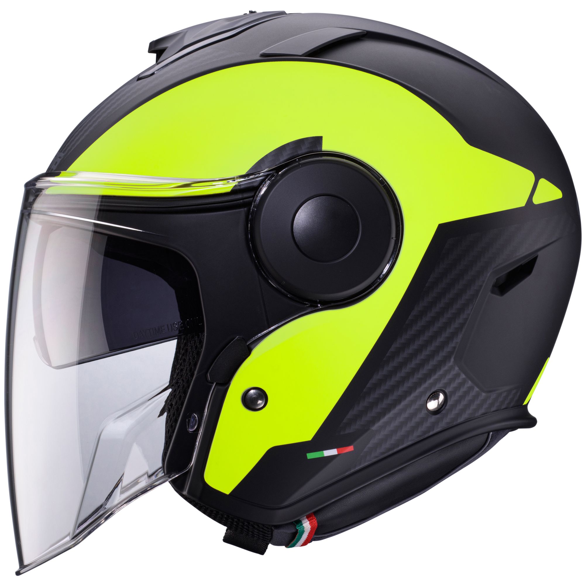 Caberg helmet Soho Milano matt black/fluo yellow