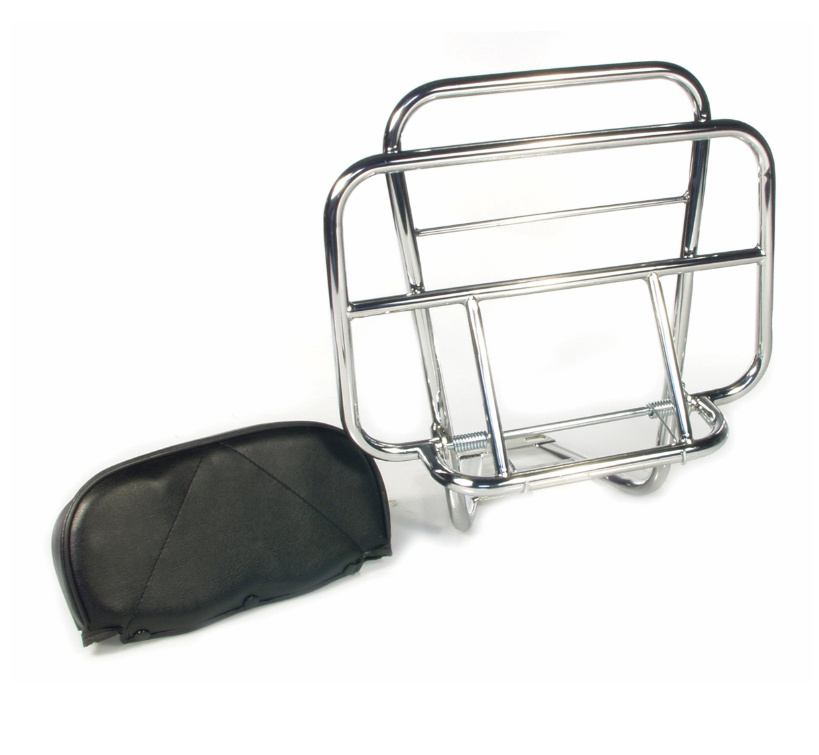 Rear luggage rack for Vespa PX 80-200cc, foldable, chrome