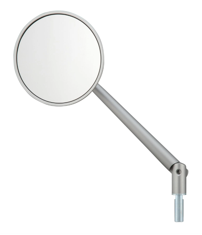 Standard mirror for Vespa, left-hand thread, silver matt