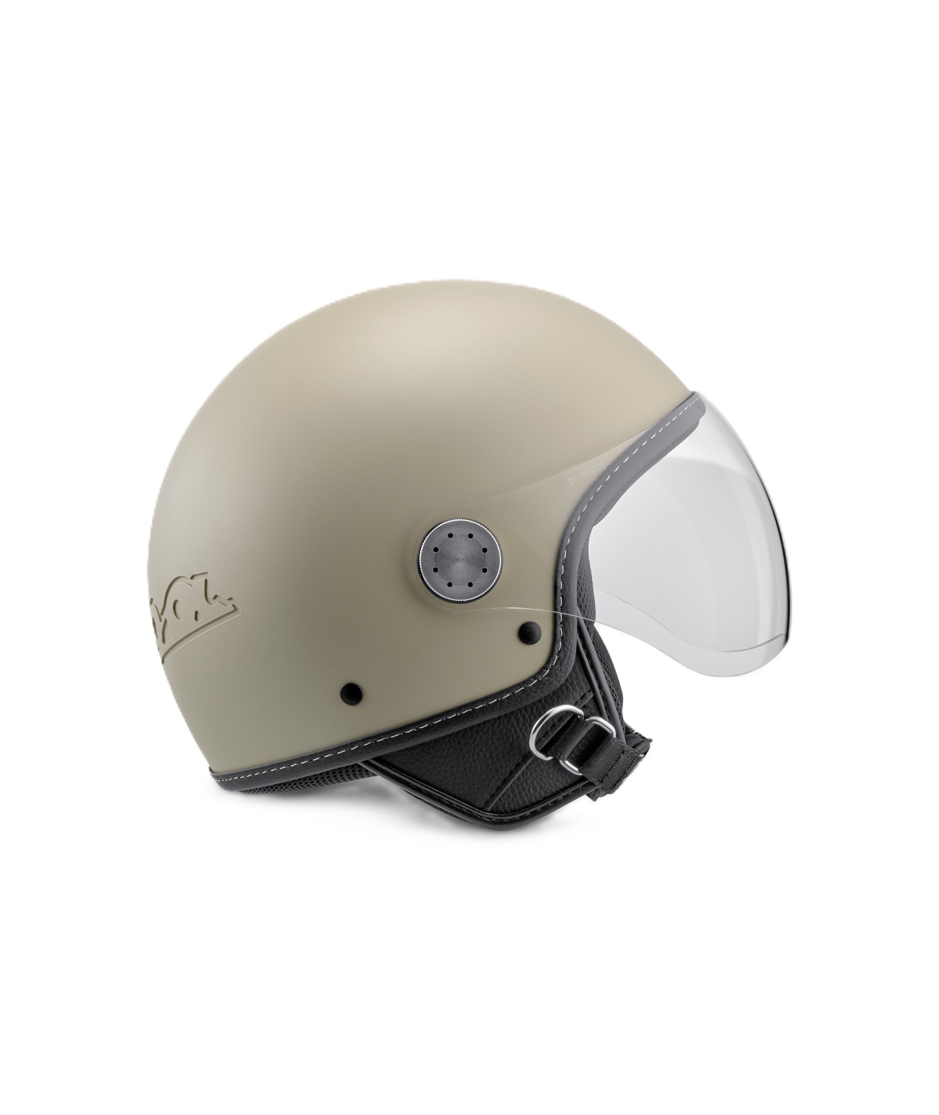 Vespa Open-Face Helmet, Vespa Long-Visor, Matte Beige (598)