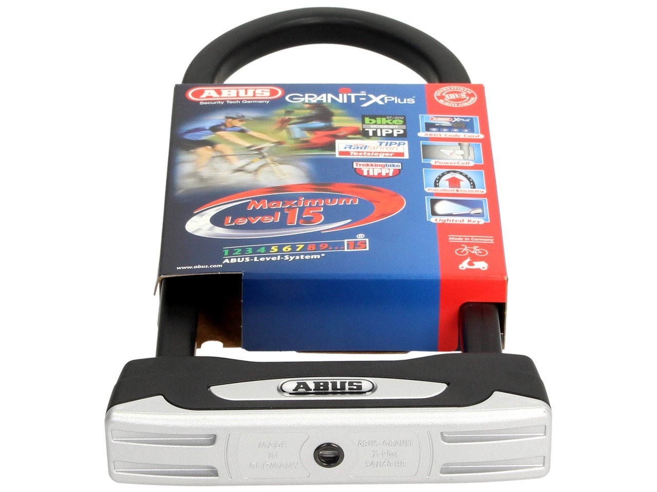 ABUS U-lock 300x108 Granit X-Plus 54 for motorcycle, scooter & Vespa