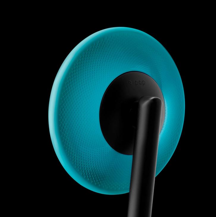 Handlebar end mirror RIZOMA E-POP left or right for Vespa, black/blue