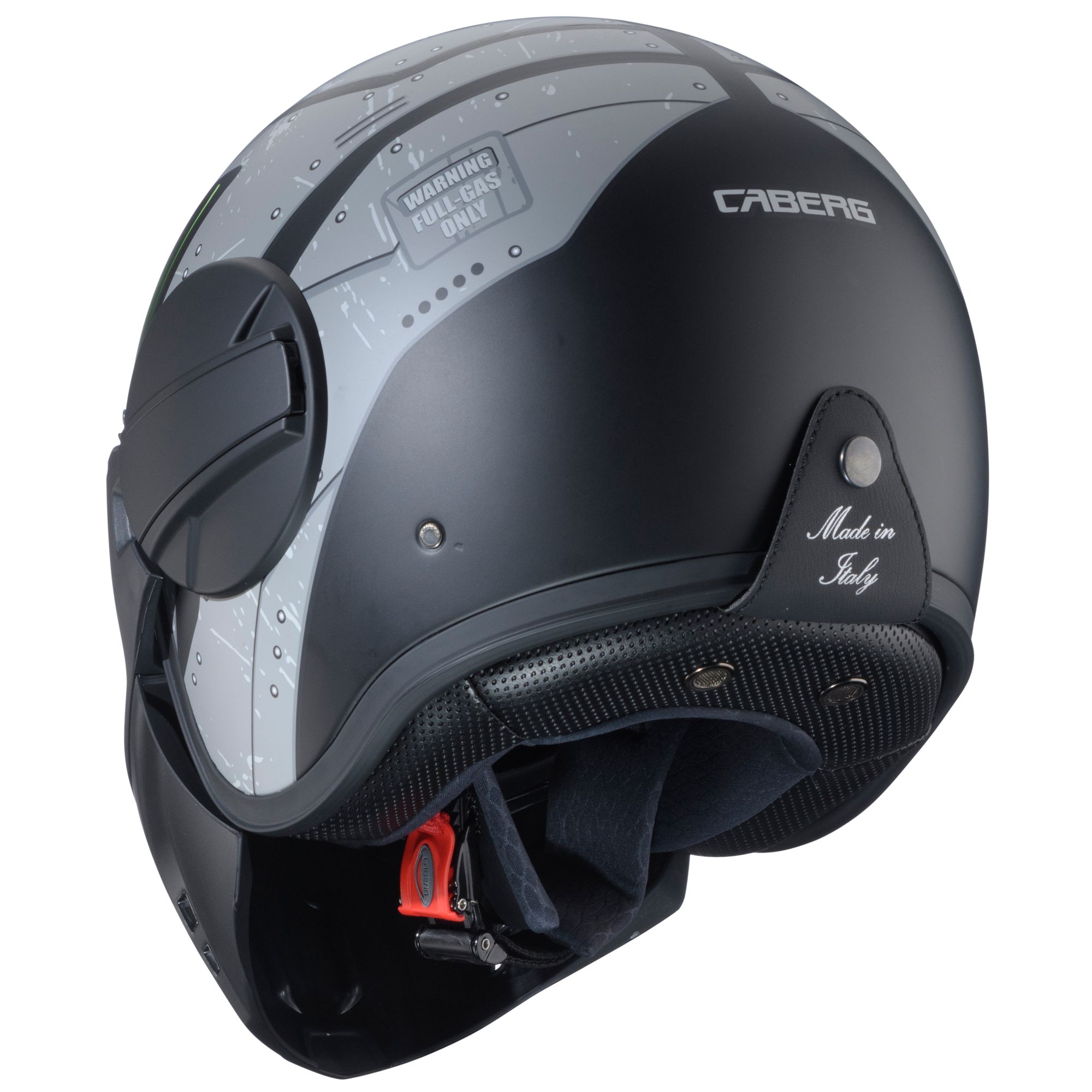 Caberg helmet Ghost X Vyrus matt-black/grey-fluo-green