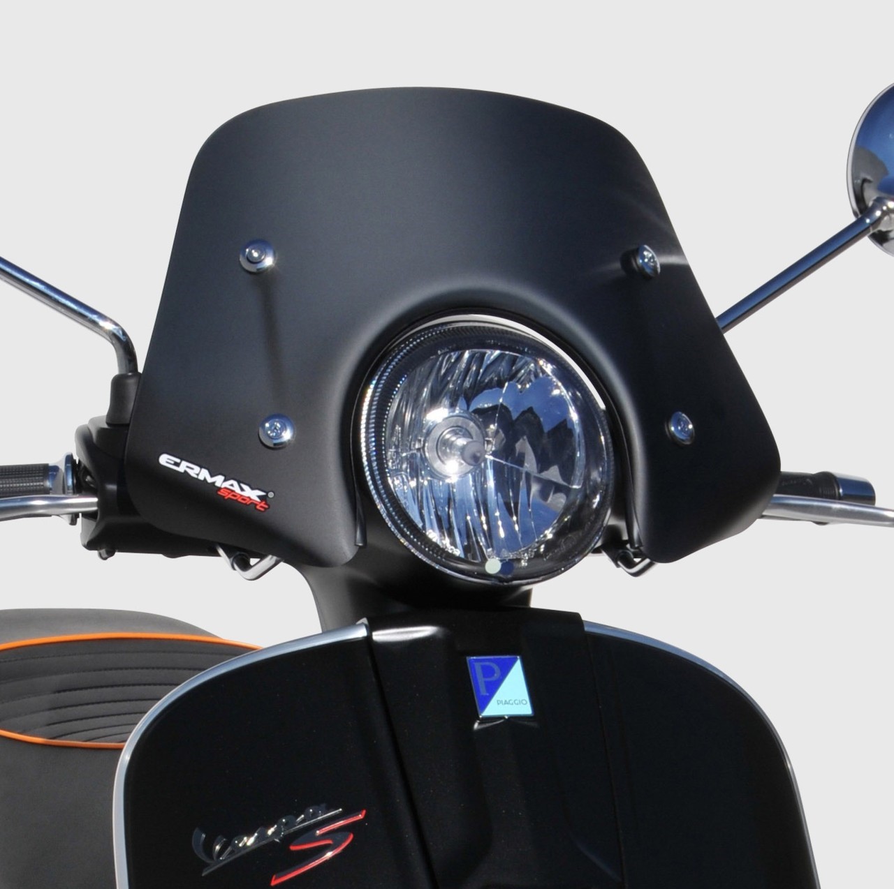 Windshield ERMAX Piccolo H 300 mm for Vespa GTS/GTS Super/GT L (-22), matt black