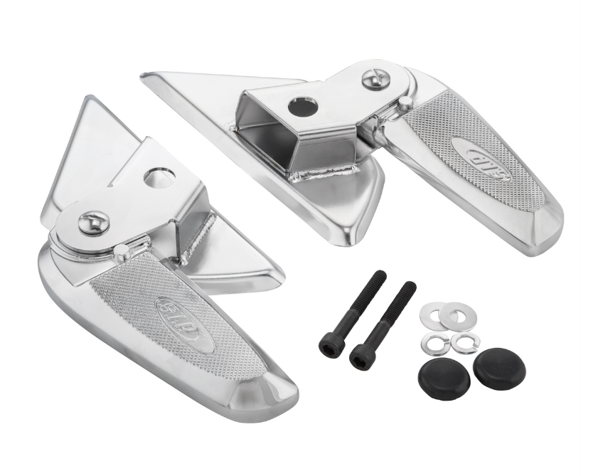 Footrests right and left for Vespa LX /LXV /S 50-150cc, chrome / chrome