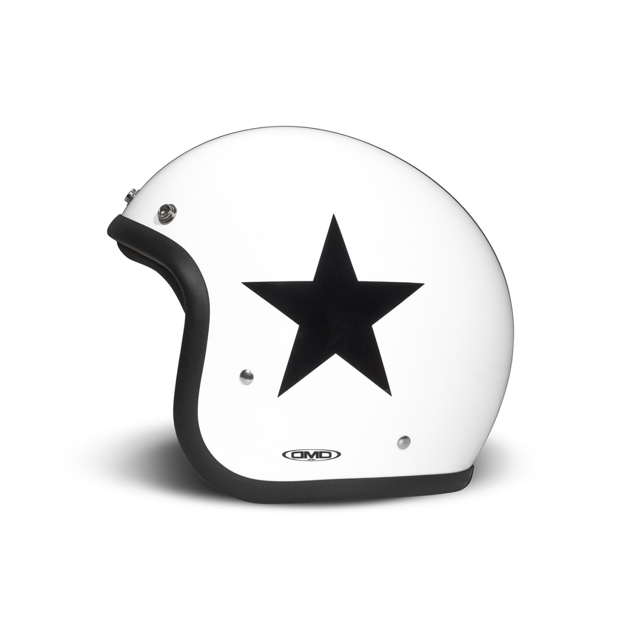 DMD jet helmet Retro, white, matt, Star White, fiberglass, ECE 22.06