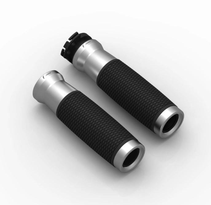 Grips RIZOMA Urlo RS Ø 22/24 mm L 128 mm for Vespa GTS/GTS Super/GTV, silver anodized